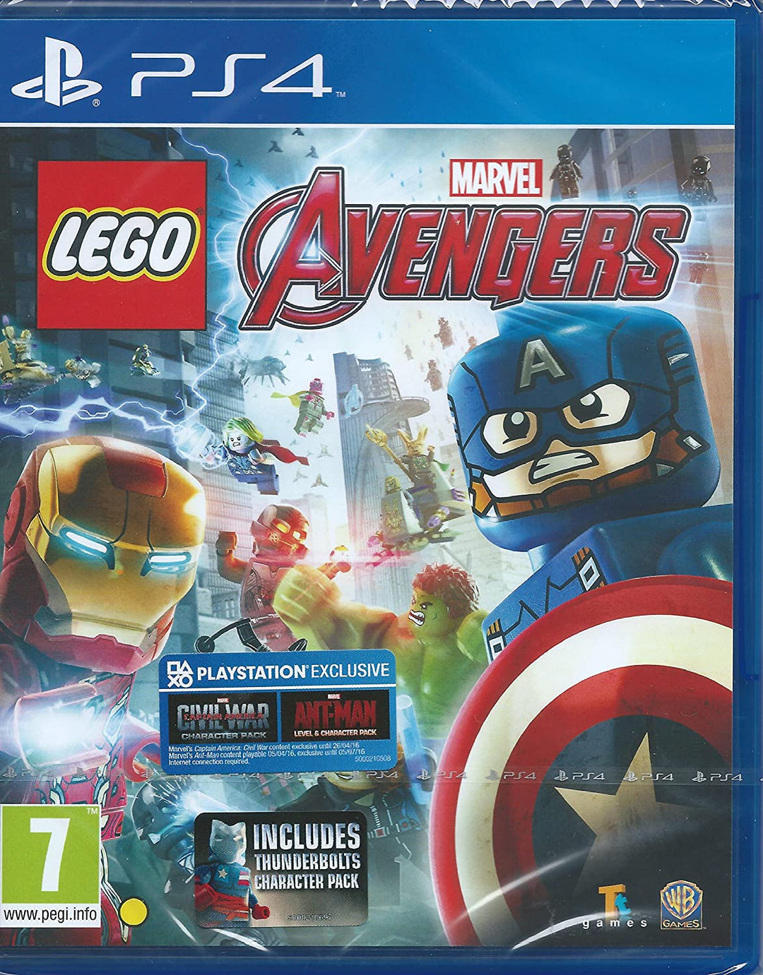 LEGO MARVEL AVENGERS INCLUDES THUNDERBOLTS ANT-MAN CIVIL-WAR CHARACHTER PACKS PS4