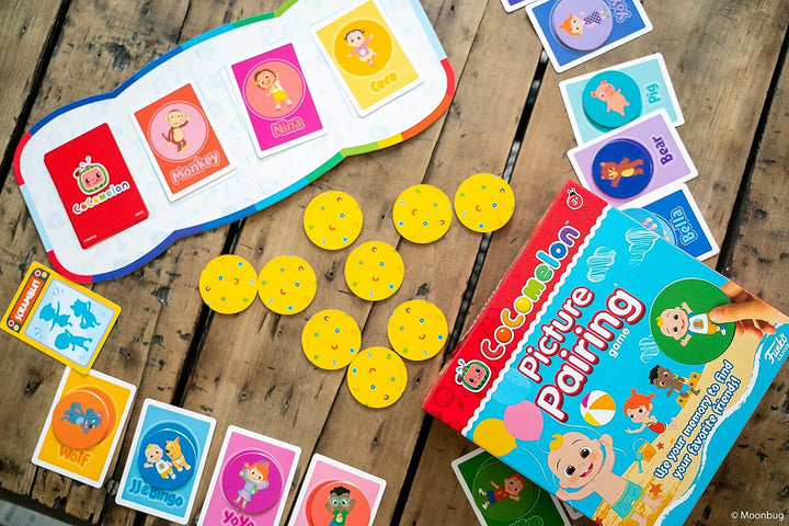 CoComelon Picture Pairing Memory Game For 2-4 Players Educational Game For Ages 3+
