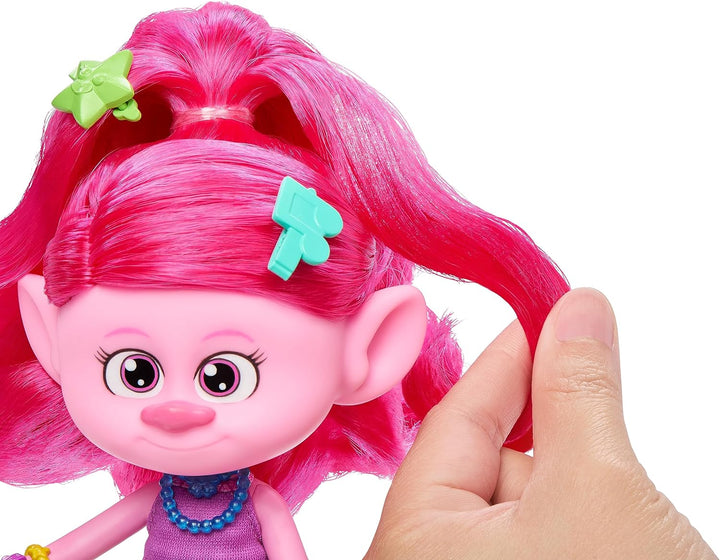 Trolls 3 Band Together Hair-Tastic Queen Poppy Fashion Doll