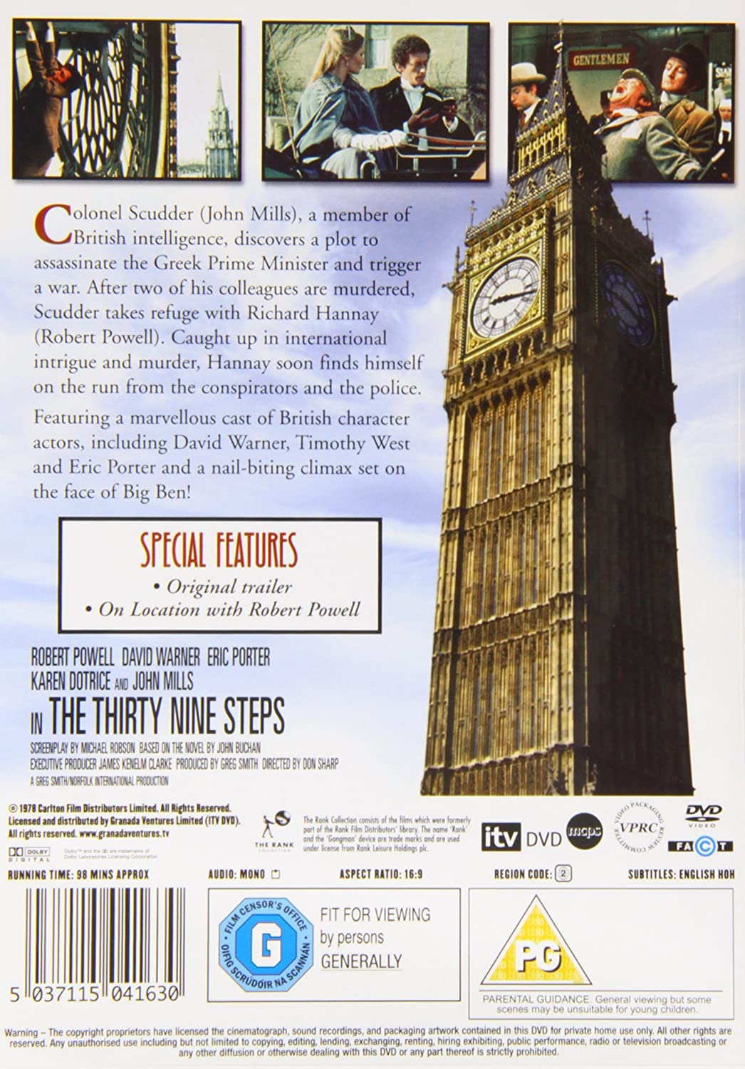 The 39 Steps [1978] - Thriller/Mystery [DVD]