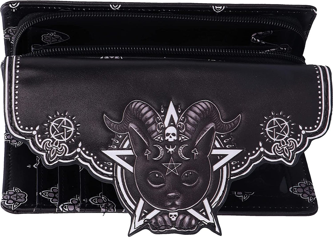 Nemesis Now Pawzuph Embossed Purse 18.5cm, Black