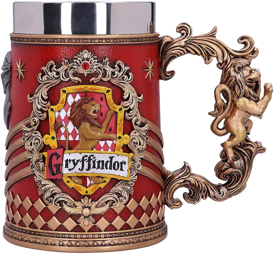 Harry Potter Gryffindor Hogwarts House Collectible Tankard, Red Gold, 1 Count (Pack of 1)