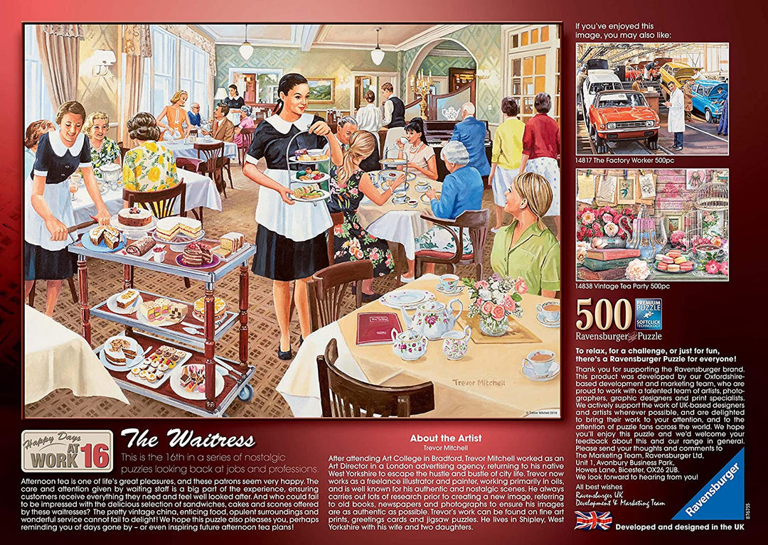 Ravensburger 14818 Happy Days at Work The Waitress, 500pc