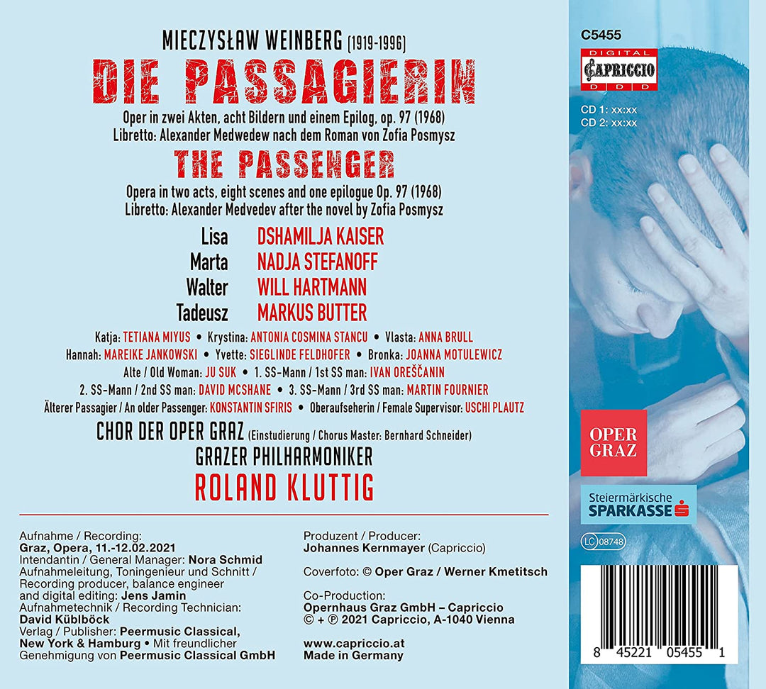 Dshamilja Kaiser - Weinberg: Die Passagierin [Dshamilja Kaiser; Nadja Stefanoff; Will Hartmann; Markus Butter; Chor der Opera Graz; Grazer Philharmoniker; Roland Kluttig] [Capriccio: C5455] [Audio CD]