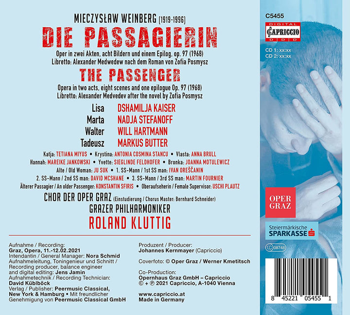 Dshamilja Kaiser - Weinberg: Die Passagierin [Dshamilja Kaiser; Nadja Stefanoff; Will Hartmann; Markus Butter; Chor der Opera Graz; Grazer Philharmoniker; Roland Kluttig] [Capriccio: C5455] [Audio CD]