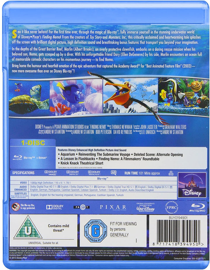 Trouver Nemo [Blu-ray] [Région gratuite]