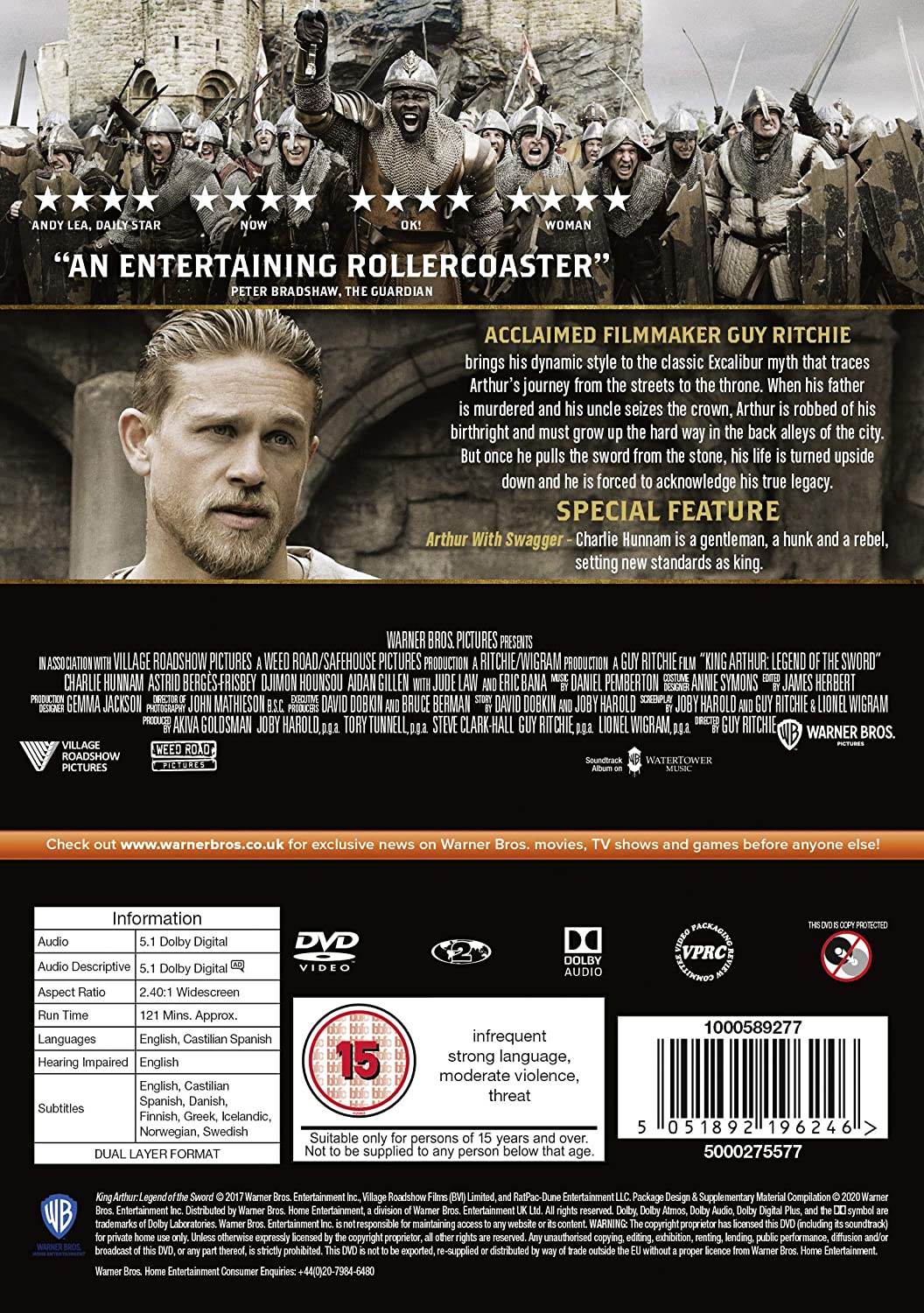 King Arthur: Legend of the Sword - Fantasy/Drama [BLu-ray]