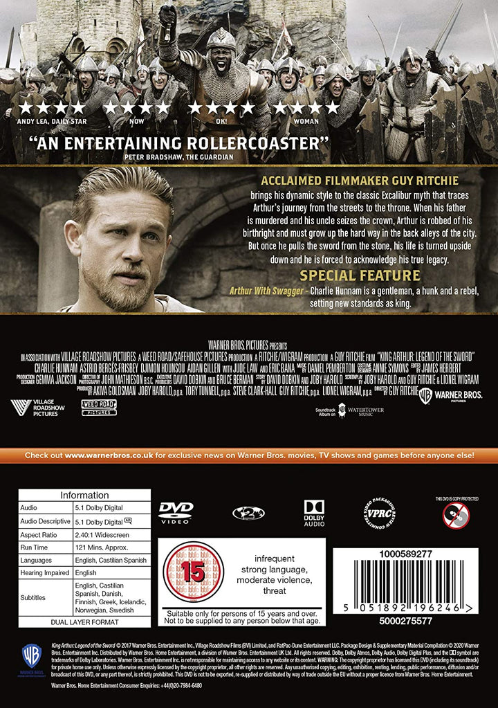 King Arthur: Legend of the Sword - Fantasy/Drama [BLu-ray]