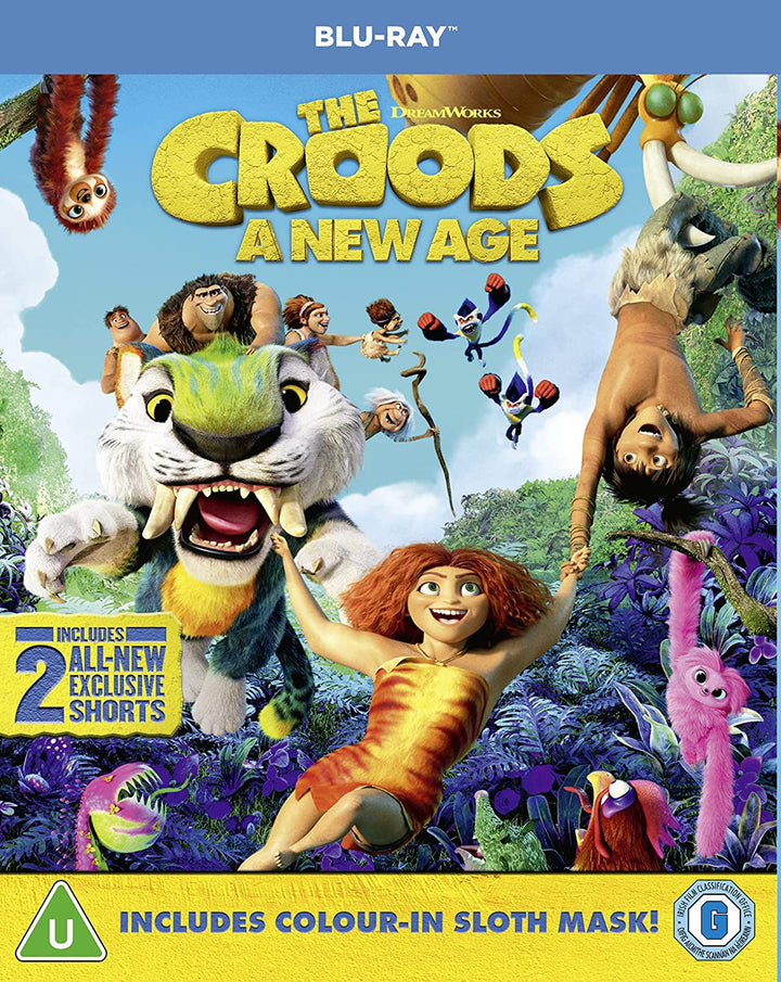 The Croods: A New Age (Includes Colour-In Sloth Mask) [2021] [Region Free] - Adventure [Blu-ray]