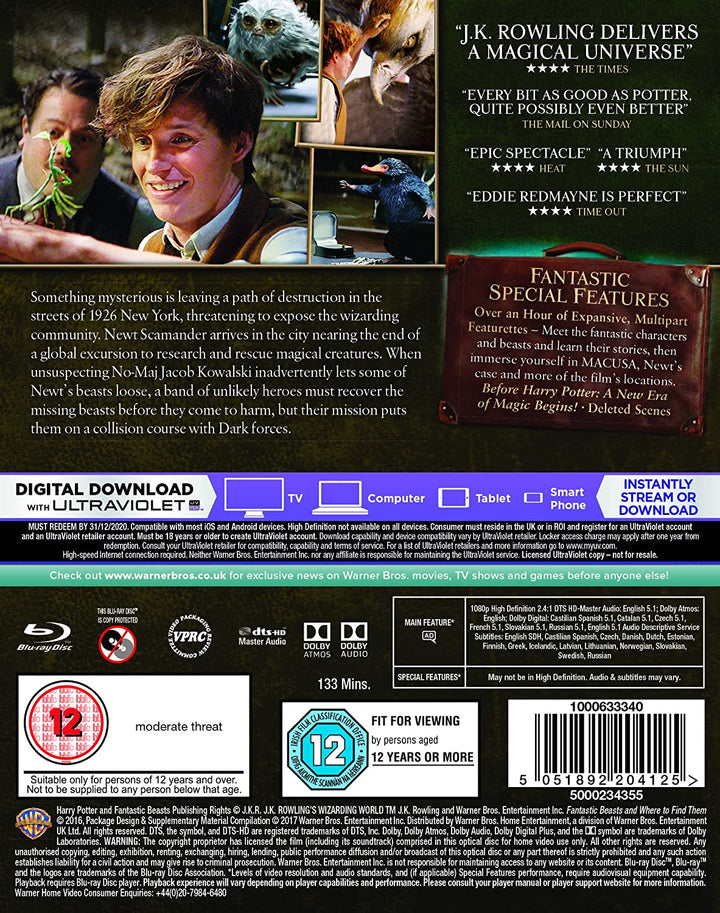 Animaux fantastiques et où les trouver [Blu-ray + Téléchargement numérique] [2016]