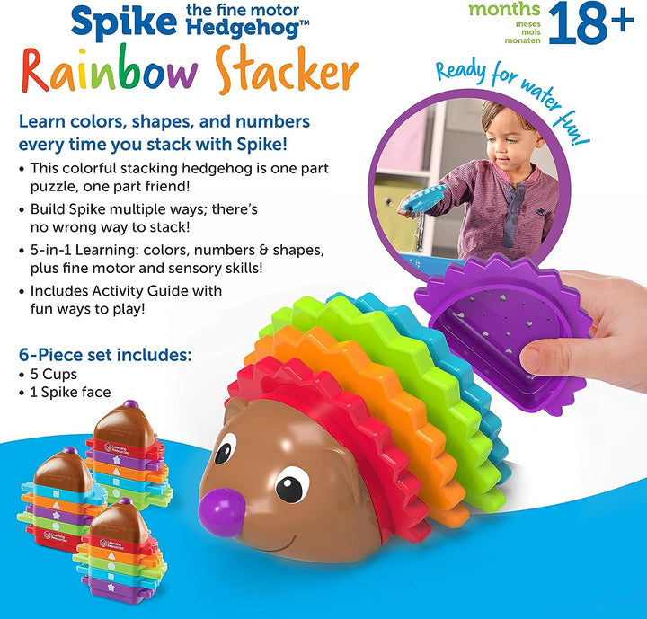 Learning Resources LER9105 Spike The Fine Motor Hedgehog Rainbow Stackers