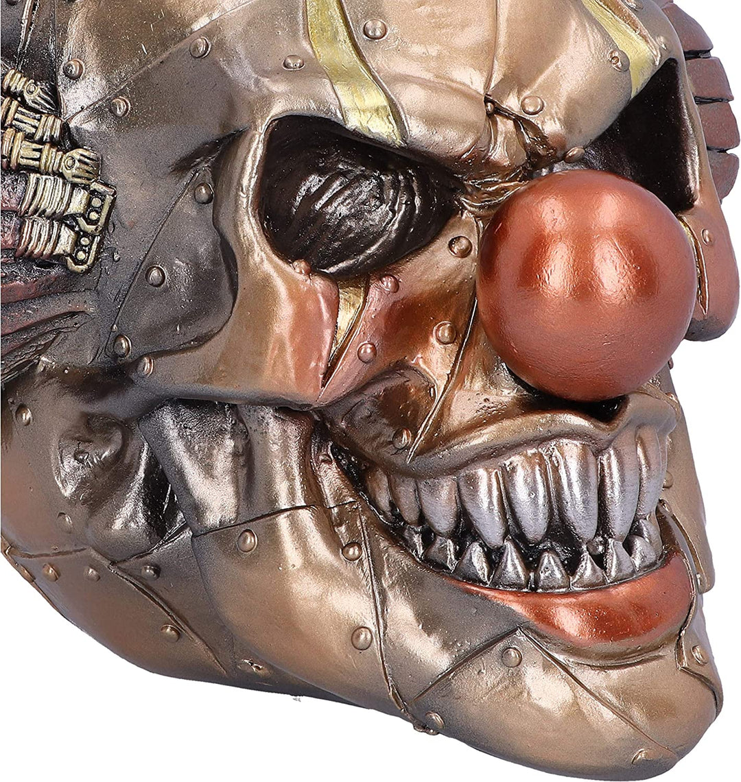 Nemesis Now Mechanical Laughter Horror Steampunk Clown Skull Ornament, Bronze, 1