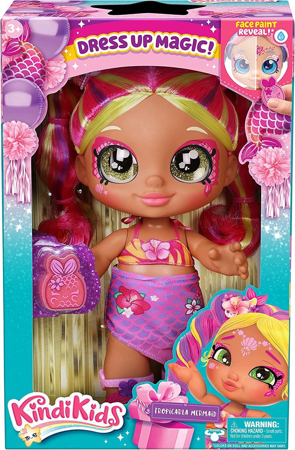 Kindi Kids Dress Up Magic Tropicarla Mermaid Face Paint Doll