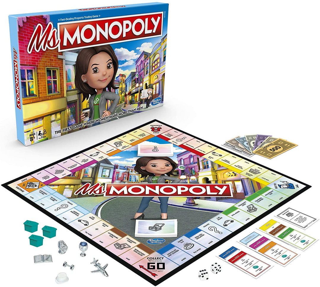 Ms Monopoly Board Game; First Game Where Women Make More Than Men