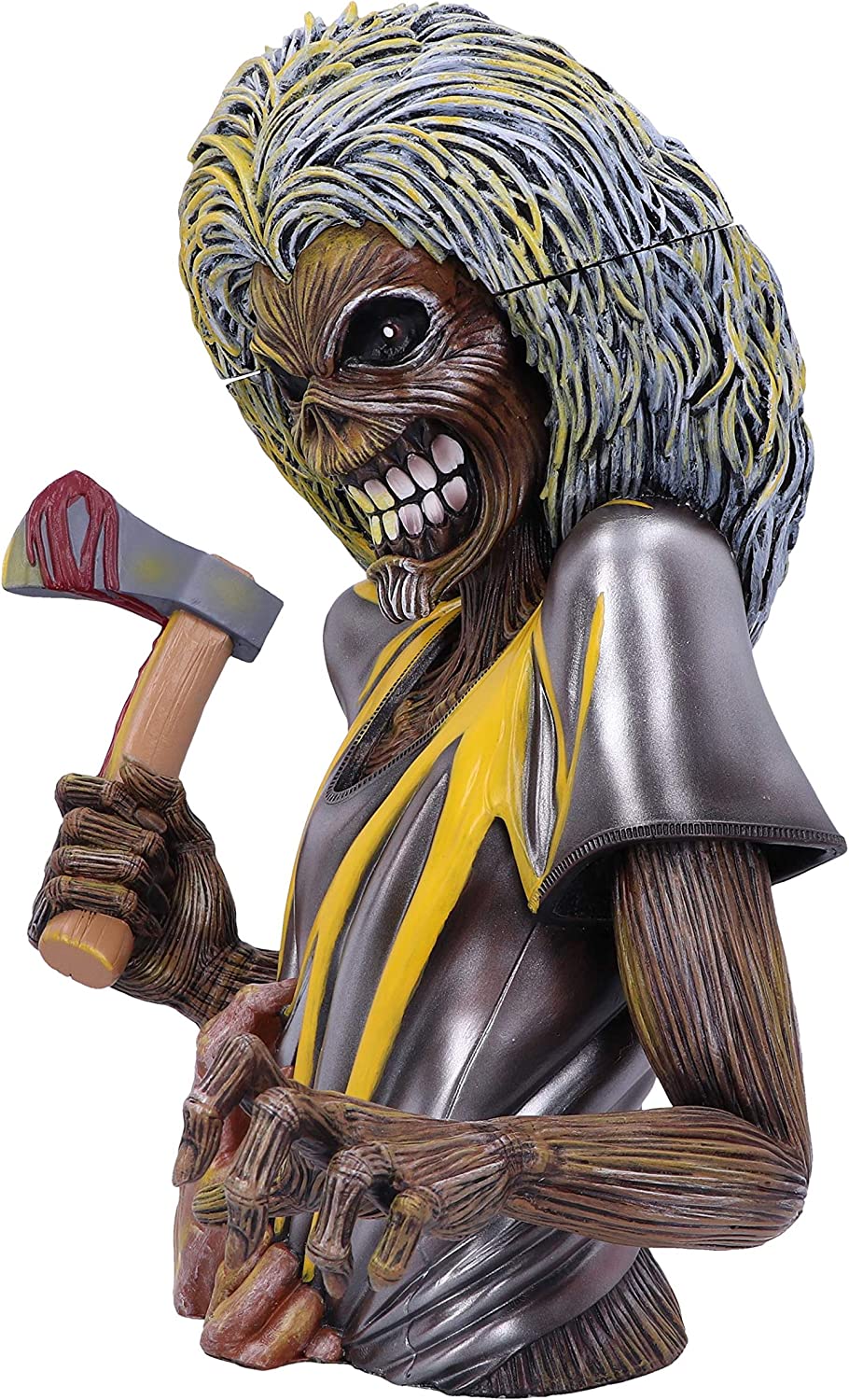 Nemesis Now Officially Licensed Iron Maiden The Killers Eddie Album Bust Box, Resin, Yellow, 30cm