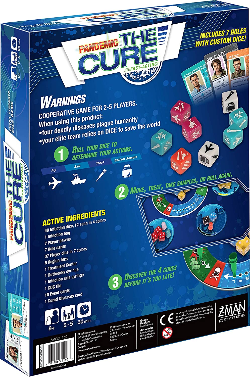 Z-Man Games | Pandemic The Cure | Board Game | Ages 8+ | For 2 to 5 Players