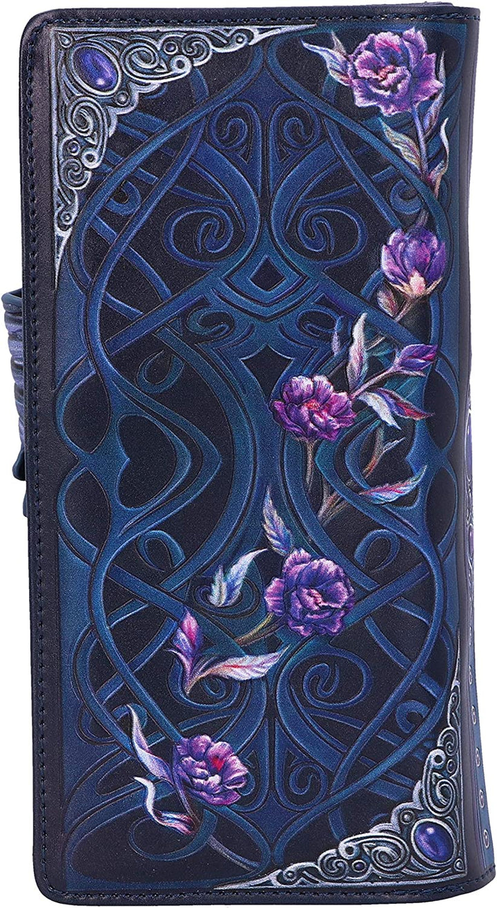 Nemesis Now Ravens Flight Black Wing Floral Embossed Purse Wallet, Polyurethane,