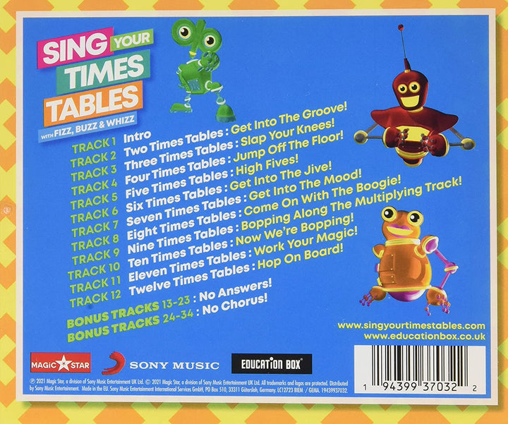 Sing Your Times Tables With Fizz, Buzz & Whizz (Multiplicand X Multiplier Edition) [Audio CD]