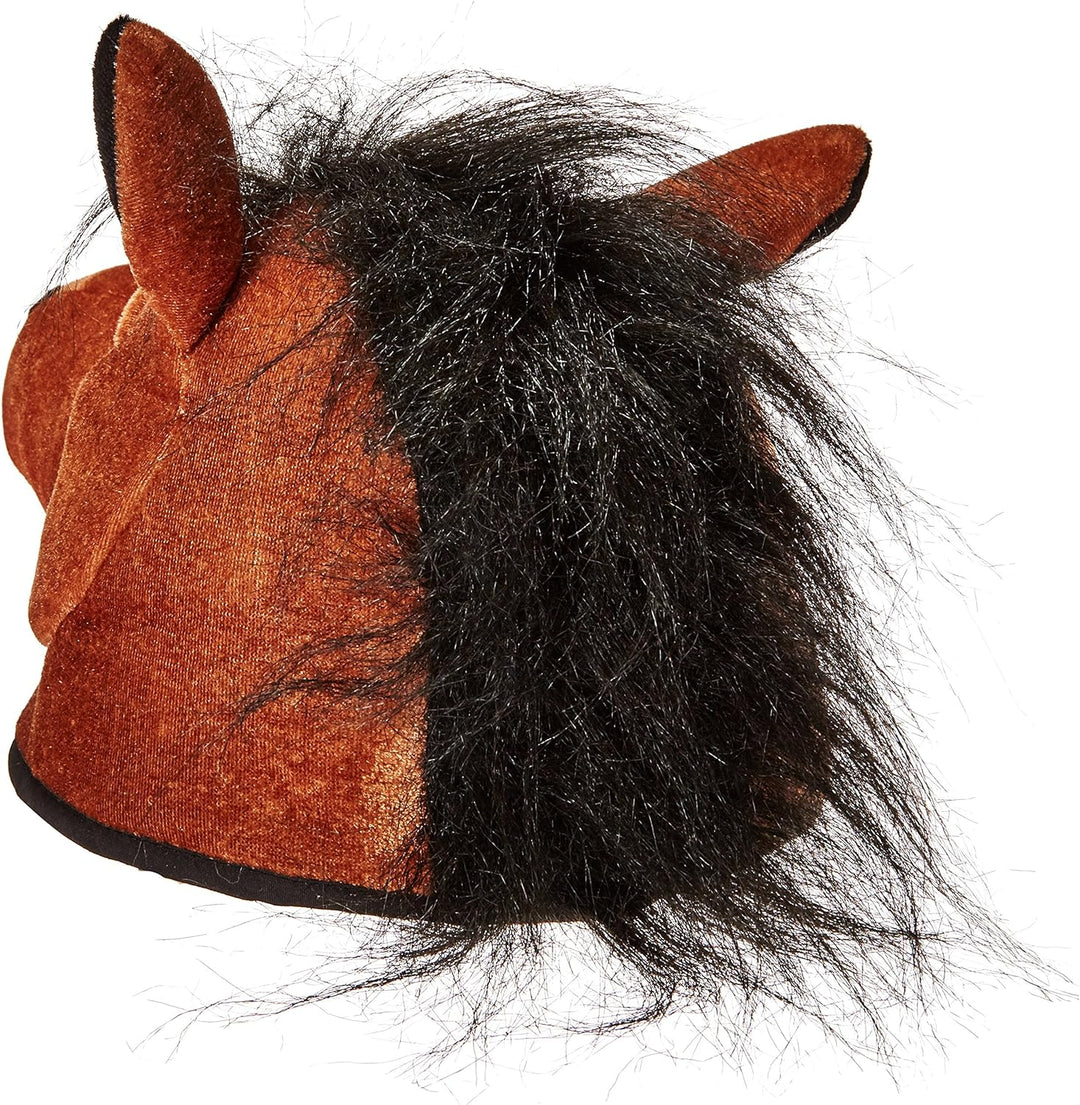 Smiffys Horse Hat with Mane - Brown