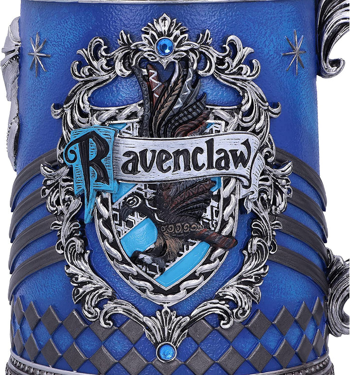 Nemesis Now Harry Potter Ravenclaw Hogwarts House Collectible Tankard, Blue Silver, 15.5cm