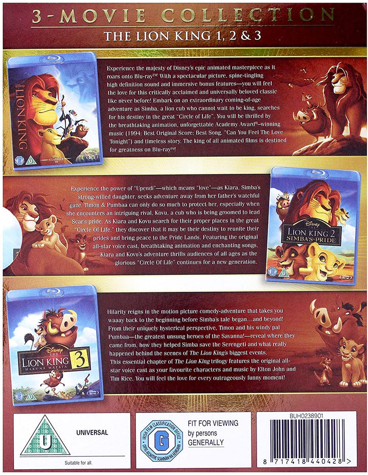 The Lion King 1-3 - Adventure/Musical [Blu-Ray]