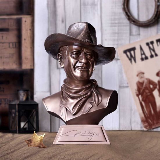 Nemesis Now John Wayne Bust Figurine 40cm Bronze, Resin