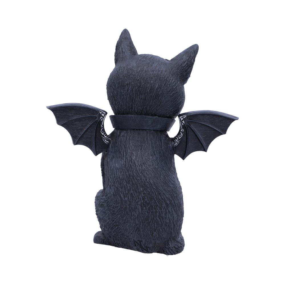 Nemesis Now B5149R0 Malpuss Winged Occult Cat Figurine, Polyresin, Black and Sil