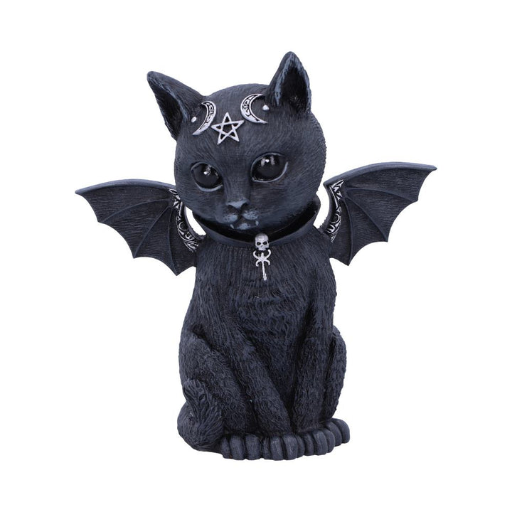 Nemesis Now B5149R0 Malpuss Winged Occult Cat Figurine, Polyresin, Black and Sil