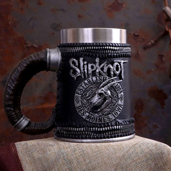 Nemesis Now B5172R0 Officially Licensed Slipknot Flaming Goat Logo Tankard, Black, 15.2cm