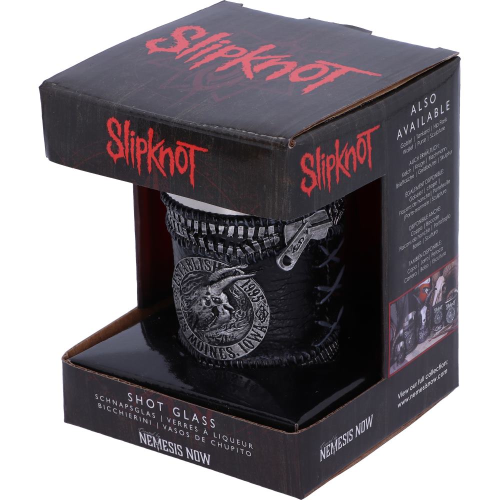 Nemesis Now Officially Licensed Slipknot Flaming Goat Logo Shot Glass, Black, 1 Count (Pack of 1)