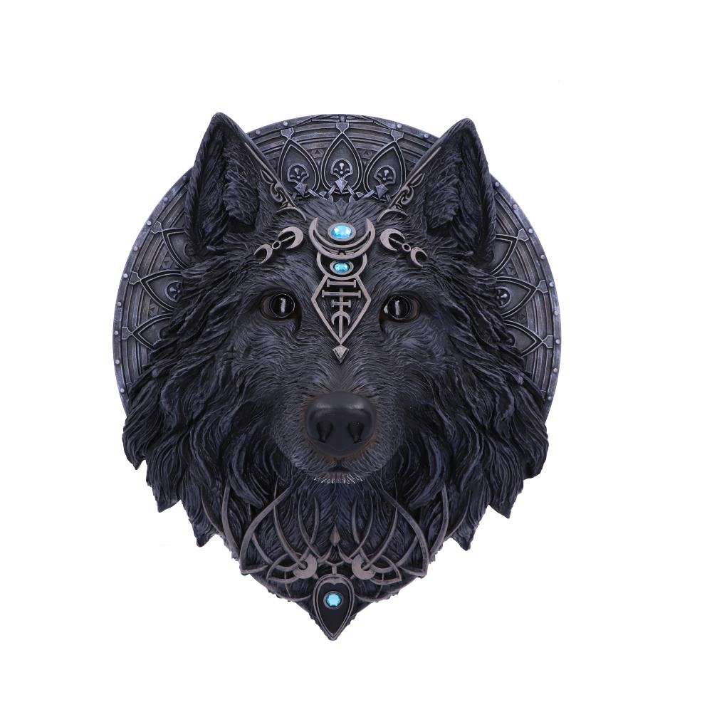 Nemesis Now Dark Gothic Magical Wolf Moon Wall Hanging Plaque, Black, One Size