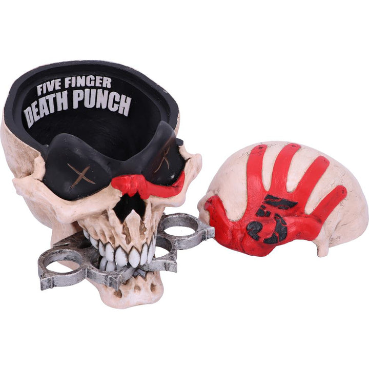 Nemesis Now Officially Licensed Five Finger Death Punch Mascot Skull Box, Bone, Resin, 18cm