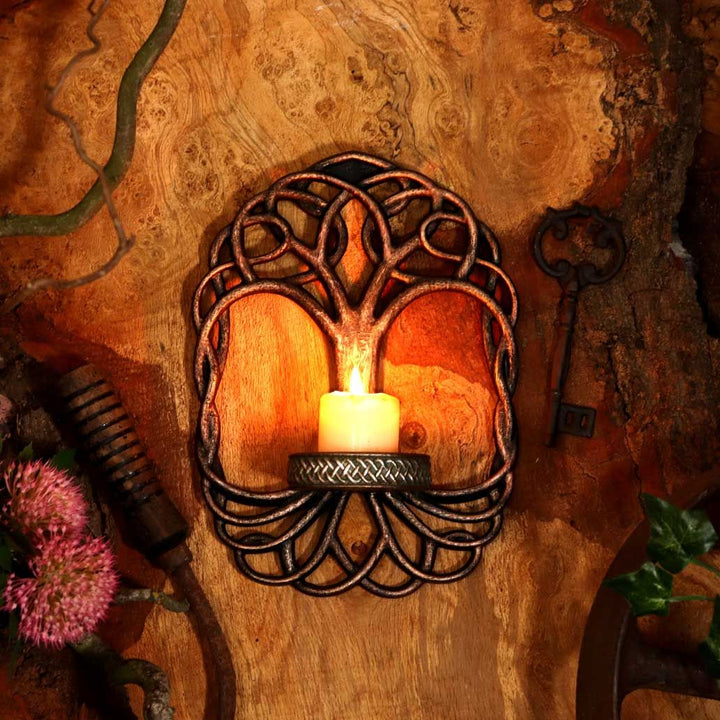 Nemesis Now Tree of Life Celtic Wall Candle Holder (D2415G6)