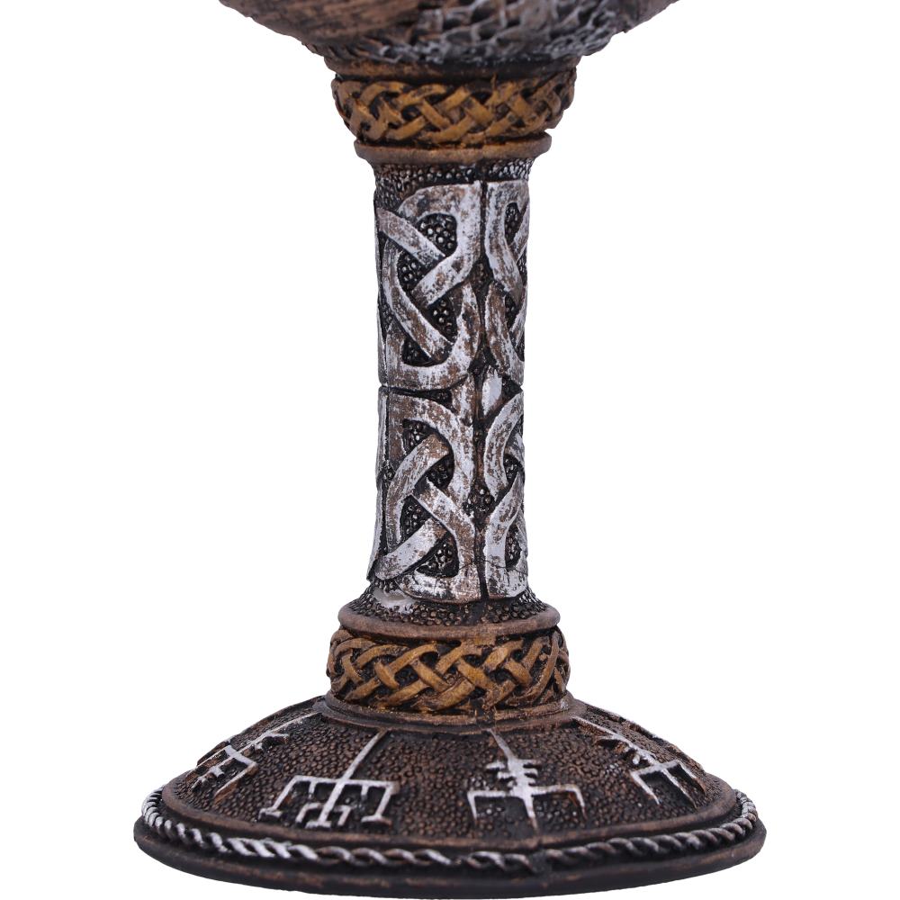 Nemesis Now Valhalla Goblet 17cm, Resin w/Stainless Steel Insert, Brown, 1 Count