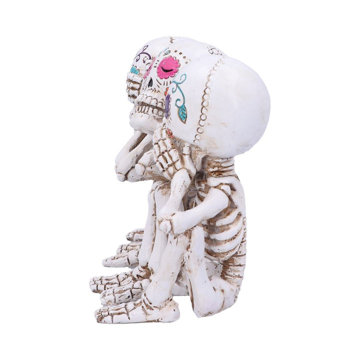 Nemesis Now Three Wise Calaveras Skeleton Figurine 20.3cm, Polyresin, White, One